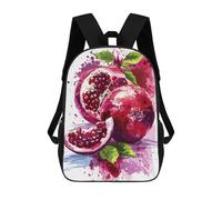 sinyumoney Pomegranate Watercolor Art Backpack School Bag Secondary Causal Travel High School Bags - Perfect for Travel, Work And Daily Use 17inch