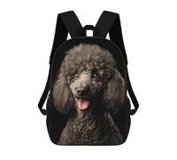 sinyumoney Poodle Dog Grooming Kit Rucksack Water Resistant Computer Rucksack for Camping Outdoor Adventures And Daily Travel 17inch