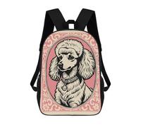 sinyumoney Poodle Portrait School Bags Work Laptop Backpack Rucksack Bag for Camping Outdoor Adventures And Daily Travel 17inch