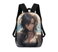 sinyumoney Poolside Tattoo Girl Backpack for School 3D Printed Boys Girls School BagChildren Bookbag Travel Rucksack 17inch