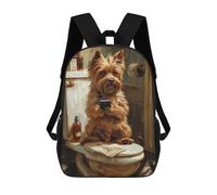sinyumoney Pooping Schnauzer School Backpack for Girls Backpack Water Repellent Casual Daypack Lightweight Rucksack Boy Girl School Backpack 17inch