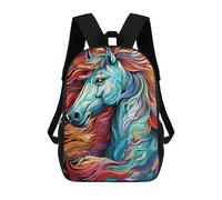 sinyumoney Portait of A Horse Backpack School Bag Water Resistant Travel Backpack Computer Bag for Teenage Girls Boys Women Men 17inch