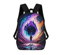 sinyumoney Portal Cosmic Space Backpack School Bag Water Resistant Travel Backpack Computer Bag for Girls Boys Teenage 17inch