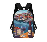 sinyumoney Porto Wine Views Backpack School Large Water Resistant Laptop Backpack for Teenage Girls Boys Women Men 17inch