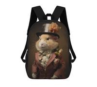 sinyumoney Portrait of Hamster School Backpack Large Water Resistant Laptop Backpack for Girls Boys Teenage 17inch