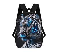 sinyumoney Portrait of White Tiger Rucksack Lightweight Casual Daypack School Backpacks for Campus Outdoor Travel Sports 17inch