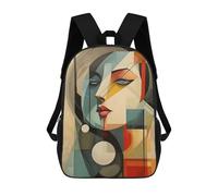 sinyumoney Portrait Surrealism Art Ronaldo Backpack, Children's Backpack, Student School Bag, Book Bag, 3D Printed School Bag For Boys And Girls, 17inch