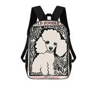 sinyumoney POSTER World Poodle Day Backpack School Computer Rucksack for School/Work/Travel- Perfect for Travel, Work And Daily Use 17inch