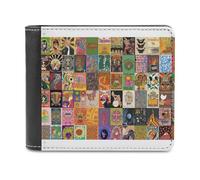 sinyumoney Posters A Visual Journey 3D Print Wallet Safe Protection Card RFID Blocking Slim Elegant Leather Wallet Craftsmanship Gifts 11.7cm*9.5cm