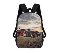 sinyumoney Powerful Farm Tractor in Action Backpack Kids School Bag Boys Cartoon 3D Print Students Schoolbag Laptop Daypack for Boys Girls 17inch