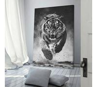 sinyumoney Powerful Tiger Running Canvas Wall Art for Living Room Wall Decor Ready to Hang for Bathroom Toilet Decor Modern Wall Art 16x24inch(40x60cm)