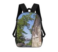 sinyumoney Prague Castle View from Hill Rucksack School Secondary High School College Backpack Travel for Camping Outdoor Adventures And Daily Travel 17inch
