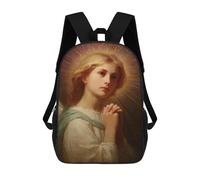 sinyumoney Praying Angel Painting-2 Backpack School Bag Large School Backpack for Boys - Perfect for Travel, Work And Daily Use 17inch