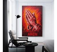 sinyumoney Praying Hands Painting Custom Canvas Prints for Living Room Kitchen Home Decorations Wall Art Canvas 24x36inch(60x90cm)