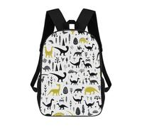 sinyumoney Prehistoric Patterns Dinosaur Artwork Kids Backpack, Backpack School Bag, Backpacks Kids School 3D Printed School Bags for Elementary And Middle School Students Teens Birthday Gift 17inch