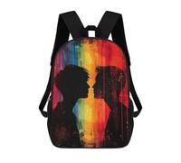 sinyumoney Pride Love of Men Backpacks Kids School Backpack School Bag 3D Printed School Bag for Boys Elementary And Middle School Students 17inch