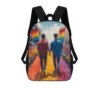 sinyumoney Pride Walk School Backpack Large Water Resistant Laptop Backpack for Girls Boys Teenage 17inch