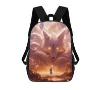 sinyumoney Prince And Heroes 3D Printed 17 Inch School Backpack Casual Children's Backpacks 3D Printed for Boys Elementary And Middle