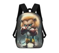 sinyumoney Pro Lion Cub Boxer Children's Backpacks School Backpack 3D Printed for Kids Travel Rucksacks Book Bags Kids 17inch School Bag