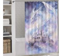 sinyumoney Protector Of The Realm Anti-Mould Proof Resistant Fabric Polyester Shower Curtains Set with 12 Hooks for Bathtub Shower Stall 56.30x70.87Inch（143x180cm）