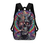 sinyumoney Psychedelic Demon Smoking Art Print Children's Backpacks School Backpack 3D Printed for Kids Travel Rucksacks Book Bags Kids 17inch School Bag