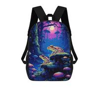 sinyumoney Psychodelic Frog Pixel Art Backpacks Kids Student Schoolbag,3D Printed Backpacks,Elementary And Middle School Students Backpacks for Boys Girls 17inch