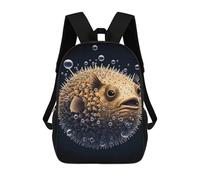 sinyumoney Pufferfish Animal Rucksack Business Laptop Rucksack Bag Unisex Casual Daypack for Men/Women 17inch