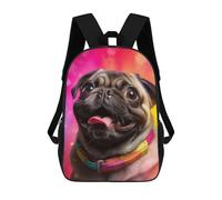 sinyumoney Pug Fiesta Backpack School Bag Water Resistant Computer Rucksack for Campus Outdoor Travel Sports 17inch