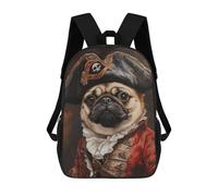 sinyumoney Pug Pirate Costume Painting-1 School Backpack Business Durable Laptop Bag for Camping Outdoor Adventures And Daily Travel 17inch