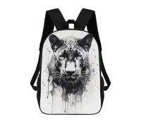 sinyumoney Puma Beauty Black Ink Backpack School Bag Lightweight Casual Daypack School Backpacks for Girl, Teen Girls 17inch