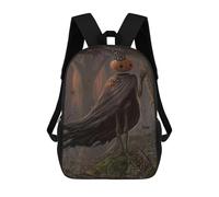 sinyumoney Pumpkin Head in Forest School Backpack Computer Rucksack for School/Work/Travel- Perfect for Travel, Work And Daily Use 17inch