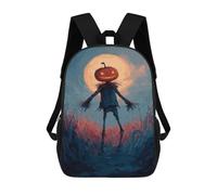 sinyumoney Pumpkin Head Scarecrow Halloween Art Rucksack Water Resistant Computer Rucksack for Camping Outdoor Adventures And Daily Travel 17inch