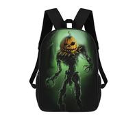sinyumoney Pumpkin King School Bag 3D Printed 17inch Backpacks Fashion Kids School Backpack Rucksacks for Boys Elementary And Middle School Students