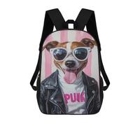 sinyumoney Punk Dog Fashion Style-1 Backpack Schoolbags for Boys Girls Casual Sport Daypack Elementary Primary Large Capacity Bookbags 17inch