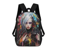 sinyumoney Punk Girl No9 Backpacks Kids Student Schoolbag,3D Printed Backpacks,Elementary And Middle School Students Backpacks for Boys Girls 17inch