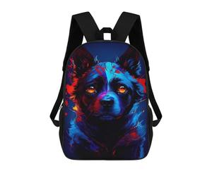 sinyumoney Puppy Abstract Backpack School Fashion Stationery Backpack Waterproof Casual Daypacks for Men, Women & Teenage Boys 17inch