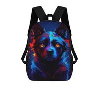 sinyumoney Puppy Abstract Backpacks, Kids Backpack Student School Bag 3D Printed Travel Backpacks Fashion Accessory Backpack Children Waterproof School Bags 17inch