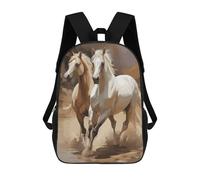 sinyumoney Purebred Arabian Horses Children's School Backpack Fashion Casual Children's Backpacks 3D Printed School Bags Boy Large Backpack 17inch