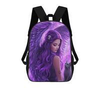 sinyumoney Purple Angel Wings Fantasy Artwork-1 Backpack School Bag Business Durable Laptop Bag for Boys/Girls/Teenagers 17inch