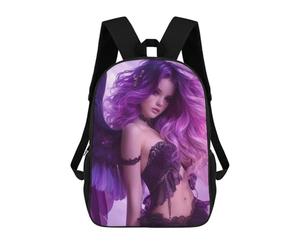 sinyumoney Purple Angel Wings Fantasy Artwork-2 Backpack School Bag Lightweight Casual Daypack School Backpacks for School/Work/Travel 17inch