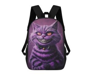 sinyumoney Purple Cheshire Cat Art Print School Bags Computer Rucksack for School/Work/Travel for Camping Outdoor Adventures And Daily Travel 17inch