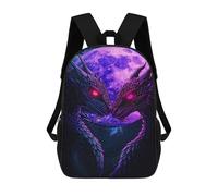 sinyumoney Purple Dragon Moon Art Print Backpack School Bag Lightweight Airport College Students Back Pack for School/Work/Travel 17inch