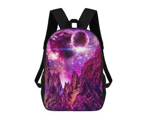 sinyumoney Purple Galaxy Landscape Backpack School Bag Computer Rucksack for School/Work/Travel for Boys/Girls/Teenagers 17inch