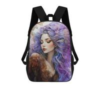 sinyumoney Purple Haired Goddess School Backpack Lightweight Schoolbag Dayback Bookbag College for Teenage Girls Boys Women Men 17inch