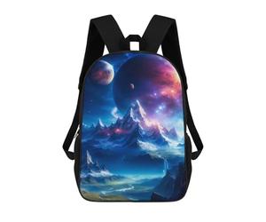 sinyumoney Purple Mountains School Bag 3D Printed 17inch Backpacks Fashion Kids School Backpack Rucksacks for Boys Elementary And Middle School Students