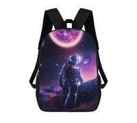 sinyumoney Purple Void Children's Backpacks School Backpack 3D Printed for Kids Travel Rucksacks Book Bags Kids 17inch School Bag