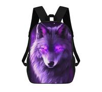 sinyumoney Purple Wolf Fantasy Art Print-1 Backpack School Water Resistant Travel Backpack Computer Bag - Perfect for Travel, Work And Daily Use 17inch
