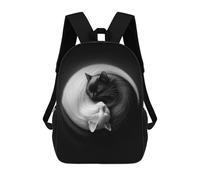 sinyumoney Purrfect Harmony Children's Backpacks School Backpack 3D Printed Backpack for Kids Travel Rucksacks Book Bags Kids School Bag 17inch