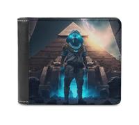 sinyumoney Pyramid Guardian Ancient Astronaut 3D Print Clutch Purse Use Holds Bills RFID Blocking Soft Convenient Wallets Craftsmanship Gifts 11.7cm*9.5cm
