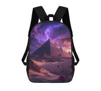 sinyumoney Pyramids in The Desert with Roses Backpack School Bag Large School Backpack for Boys - Perfect for Travel, Work And Daily Use 17inch